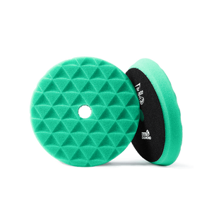 Полірувальний круг-пад поролоновий ShineMate 4" BLACK DIAMOND GREEN жорсткий з рельєфом (T120) 40098 фото